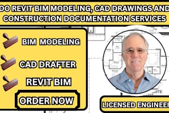 do revit bim modeling, cad drawings and construction documentation services