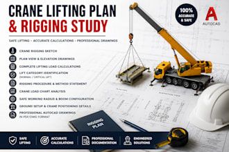 design crane lifting plans and rigging drawings in autocad