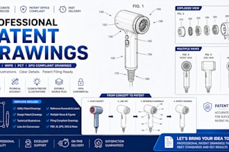 create professional patent drawings for patent filing