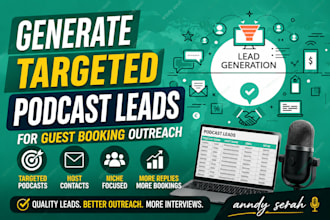 generate targeted podcast leads for guest booking outreach