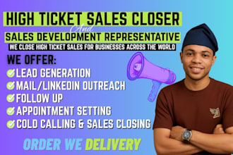 do commission base cold calling appointment setting b2b lead gen sales closer