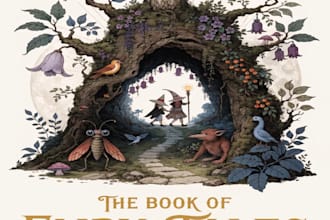 make illustrated fairytale book cover