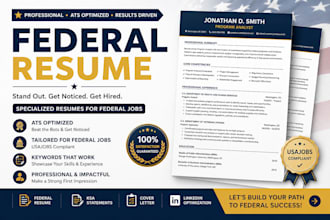 write a professional ats optimized federal resume