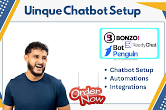 setup readychat, fello ai, bonzo, botpenguin, bizchat, livechat, zentap