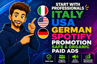 organic USA music promotion, german spotify music promotion