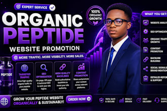 do organic peptide website promotion for your website