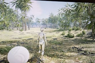 build 3d game environment, unreal engine map, level design terrain model