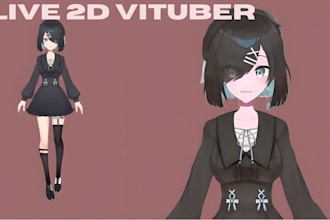 create anime live2d vtuber model  vtuber rigging for vtuber studio