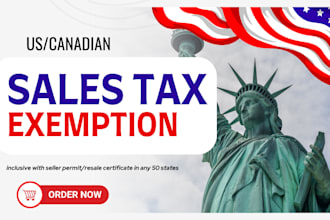 do USA and canadian sales tax exemption gst pst seller permit resale certificate