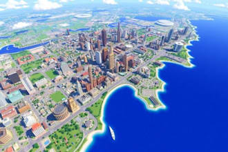 create a fantastic city map, goggle map, roblox game map, boardgame, vector map