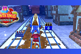 develop mobile 3d endless runner game, infinite running game like subway surf