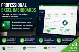 create a professional excel dashboard for your business
