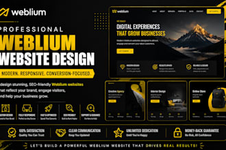 design or redesign you a premium weblium website, weblium seo, fix weblium issue