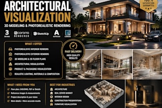 realistic architectural visualizations and 3d model