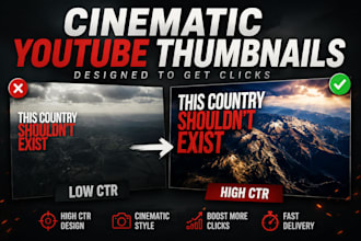 design high CTR youtube thumbnails