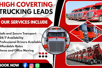 generate trucking and logistics leads via targeted facebook meta ads, google ads