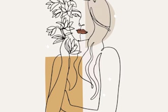 draw vector line art illustration