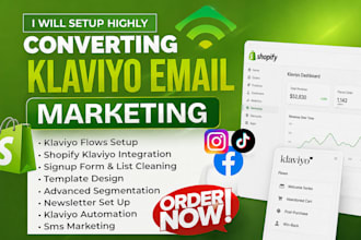 do shopify klaviyo email maketing email flows automation workflow landing page
