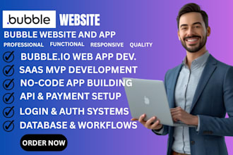 do bubble io website, bubble app, bubble developer, saas, mvp or no code website