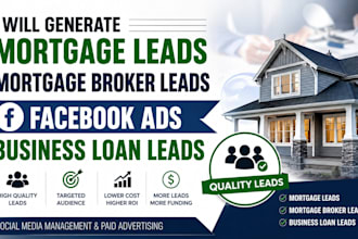 generate mortgage leads mortgage broker leads facebook ads business loan leads