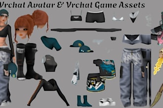 create custom vrchat assets props outfits 3d accessories weapons for your avatar