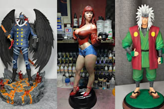 3d print and paint custom action figure miniature 3d anime resin statue stl file