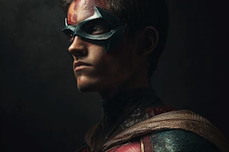 draw a superhero pop art portrait