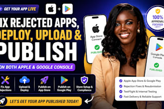 fix rejected apps, deploy, upload and publish on both apple and google console