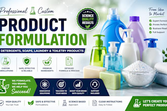 make a product formulation of detergents, soaps, laundry or toiletry products