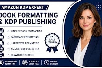 format and publish your ebook and paperback on amazon KDP