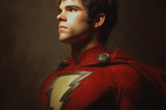 illustrate a superhero pop art portraits