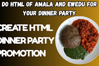 design responsive HTML website for food and catering events