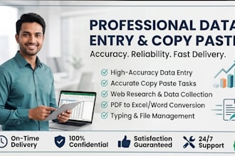do professional data entry and background removal