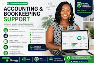 assist in finance, accounting, bookkeeping and quickbooks