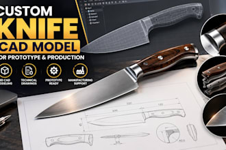 create custom knife cad models for prototypes and production