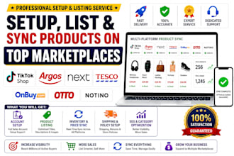 setup sync list product tiktok shop argos next tesco onbuy otto notino expert