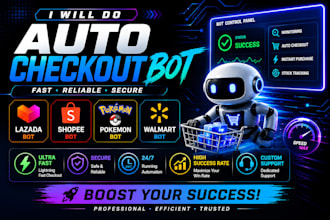 build lazada automation bot for auto checkout and product monitor