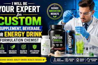 your expert for custom supplement, beverage, or energy drink formulation chemist