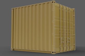 do 3d cargo container, 3d terminal airport,seaport, 3d container terminal design