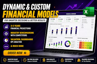 create an investor ready financial model, projections, forecast and analysis