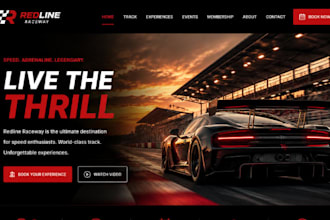 design wix car racing venue website go karting sports car website