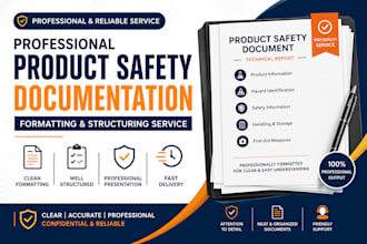 format and structure product safety documents for clear and professional use