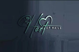 design beautiful classic nail technician logo