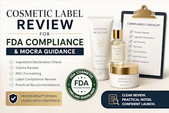 review cosmetic labels for fda compliance and mocra rules