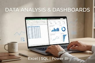 do data analysis using excel , sql or and powerbi