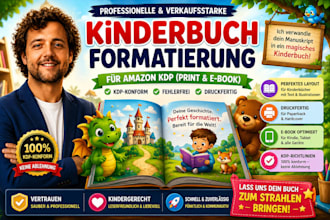 ich formatiere dein kinderbuch professionell für amazon kdp print und ebook