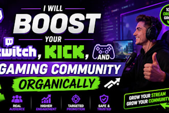 boost your twitch, kick, and gaming community organically