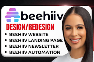 setup beehiiv newsletter, beehiiv landing page design and beehiiv website