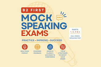 conduct a b2 first speaking mock test with you