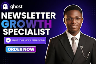 build ghost email newsletter, design ghost website, build ghost cms automation